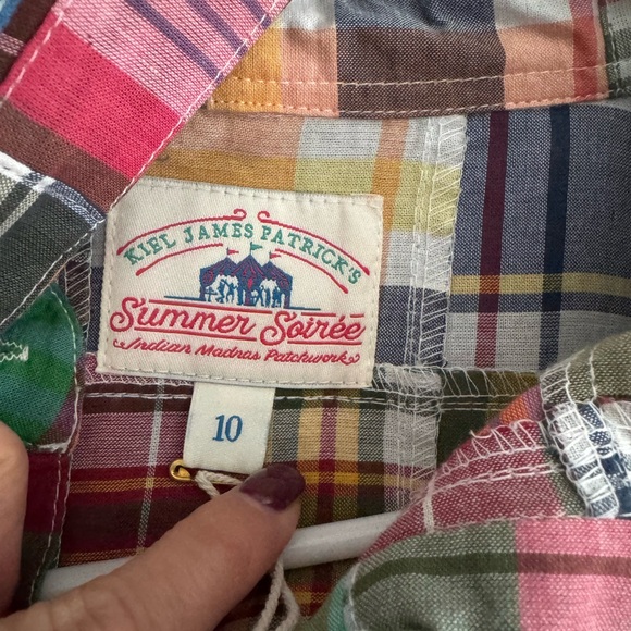 Colorful Plaid Madras Sleeveless Dress - Picture 3 of 5